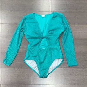 Teal bathing suit